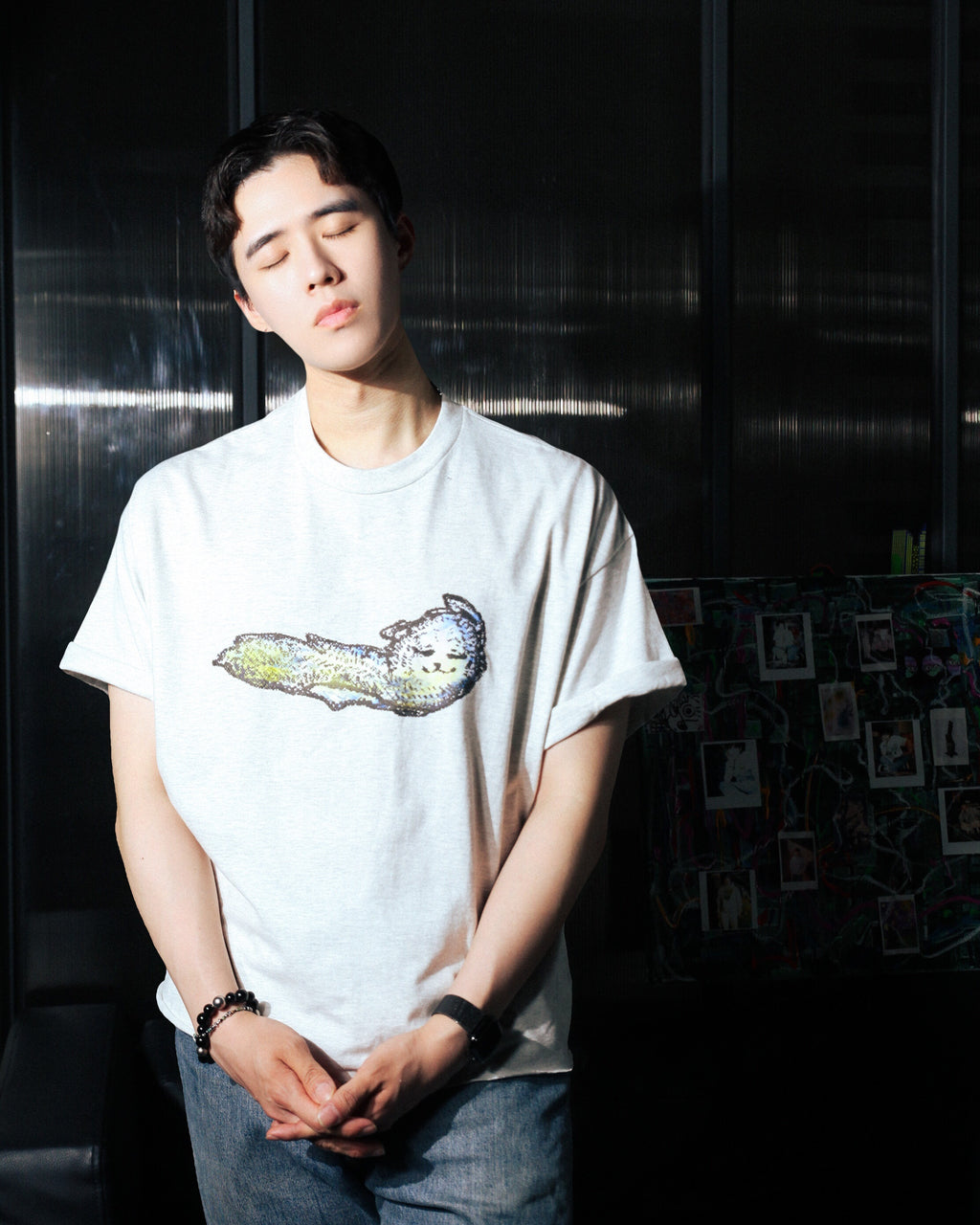 [Goodnight, puff] gray tee