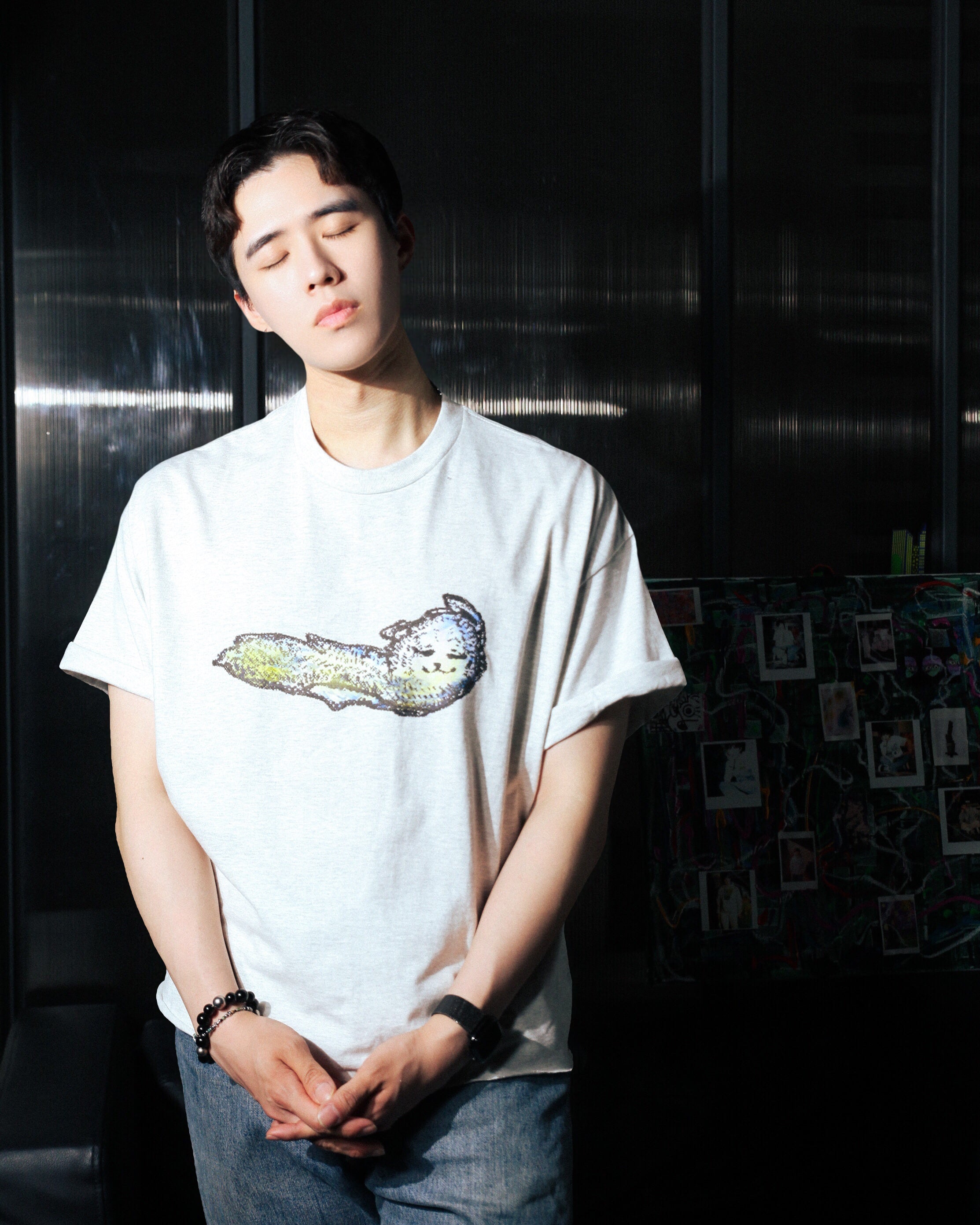 [Goodnight, puff] gray tee