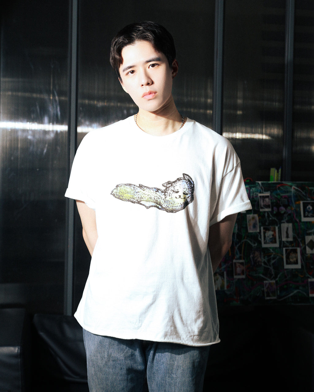 [Goodnight, puff] white tee