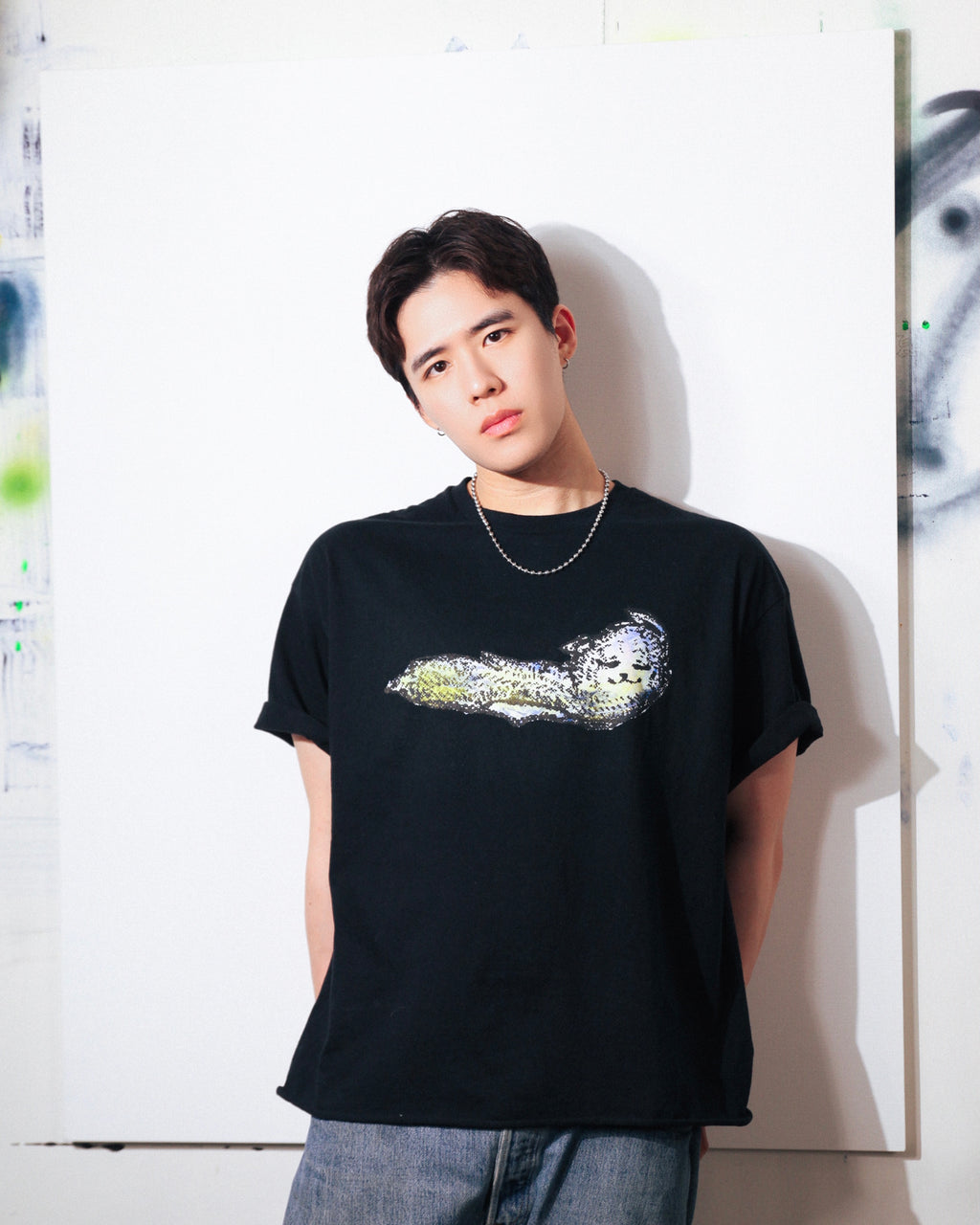 [Goodnight, puff] black tee