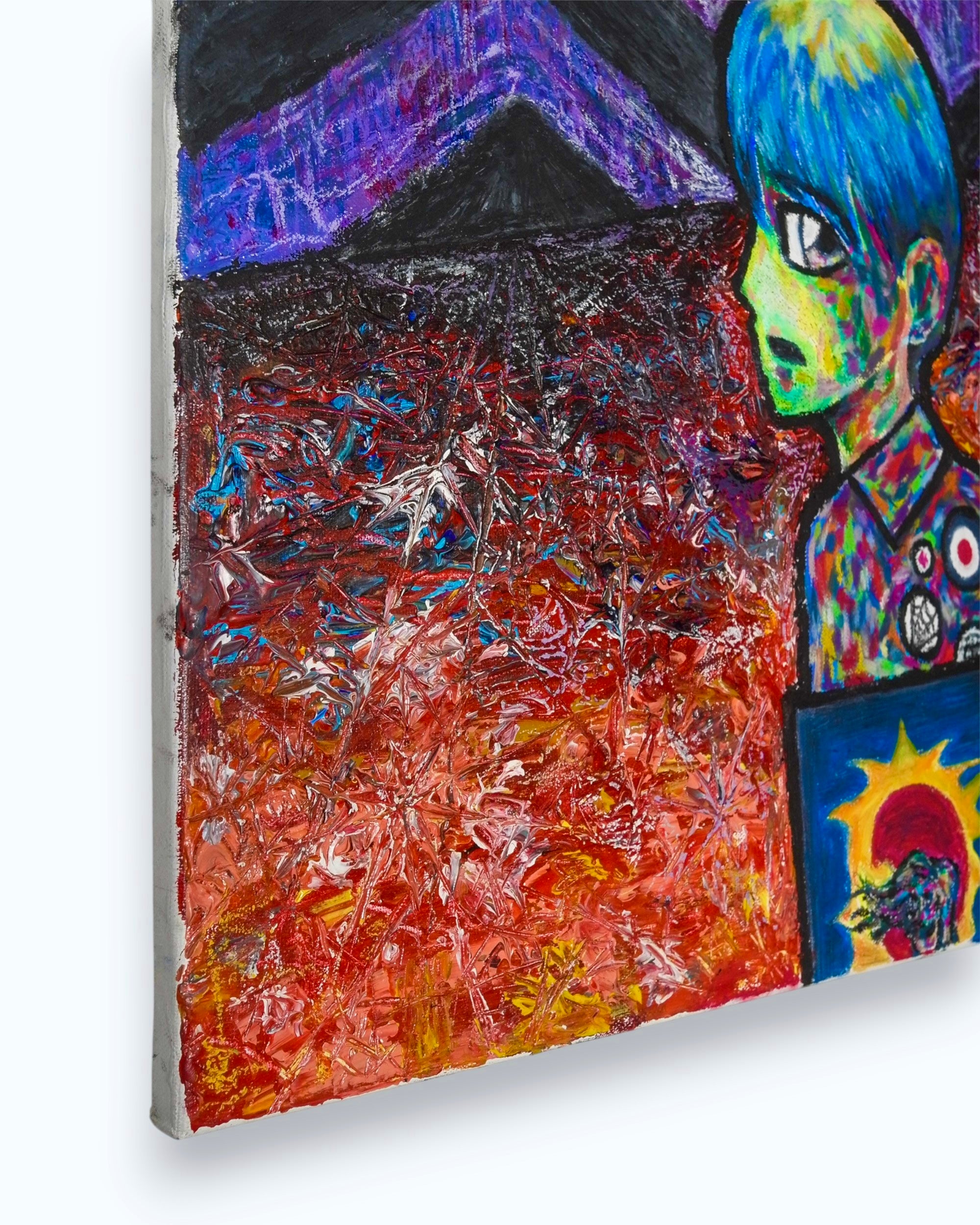 [A Spiderweb Boy Holds the Sun]