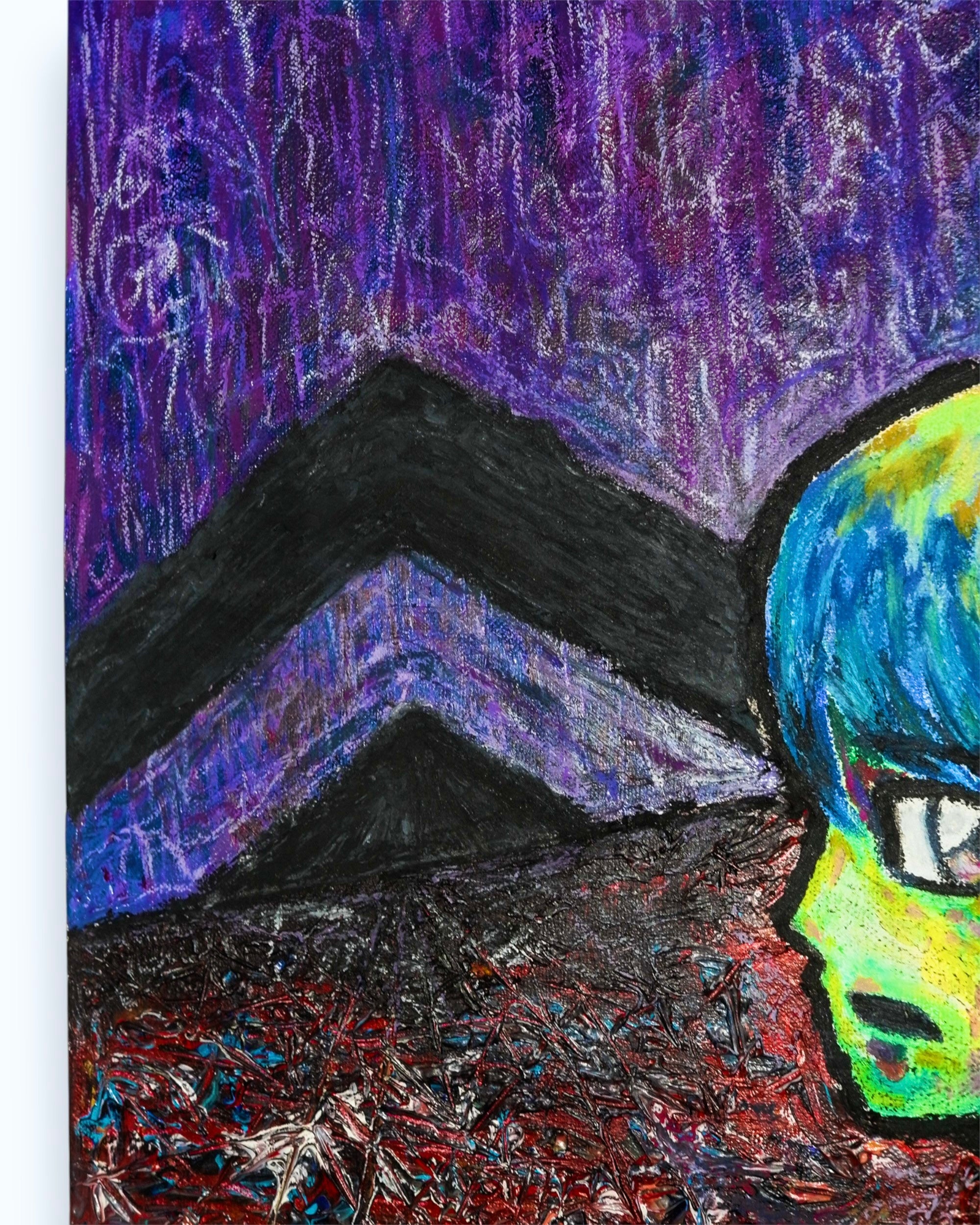 [A Spiderweb Boy Holds the Sun]