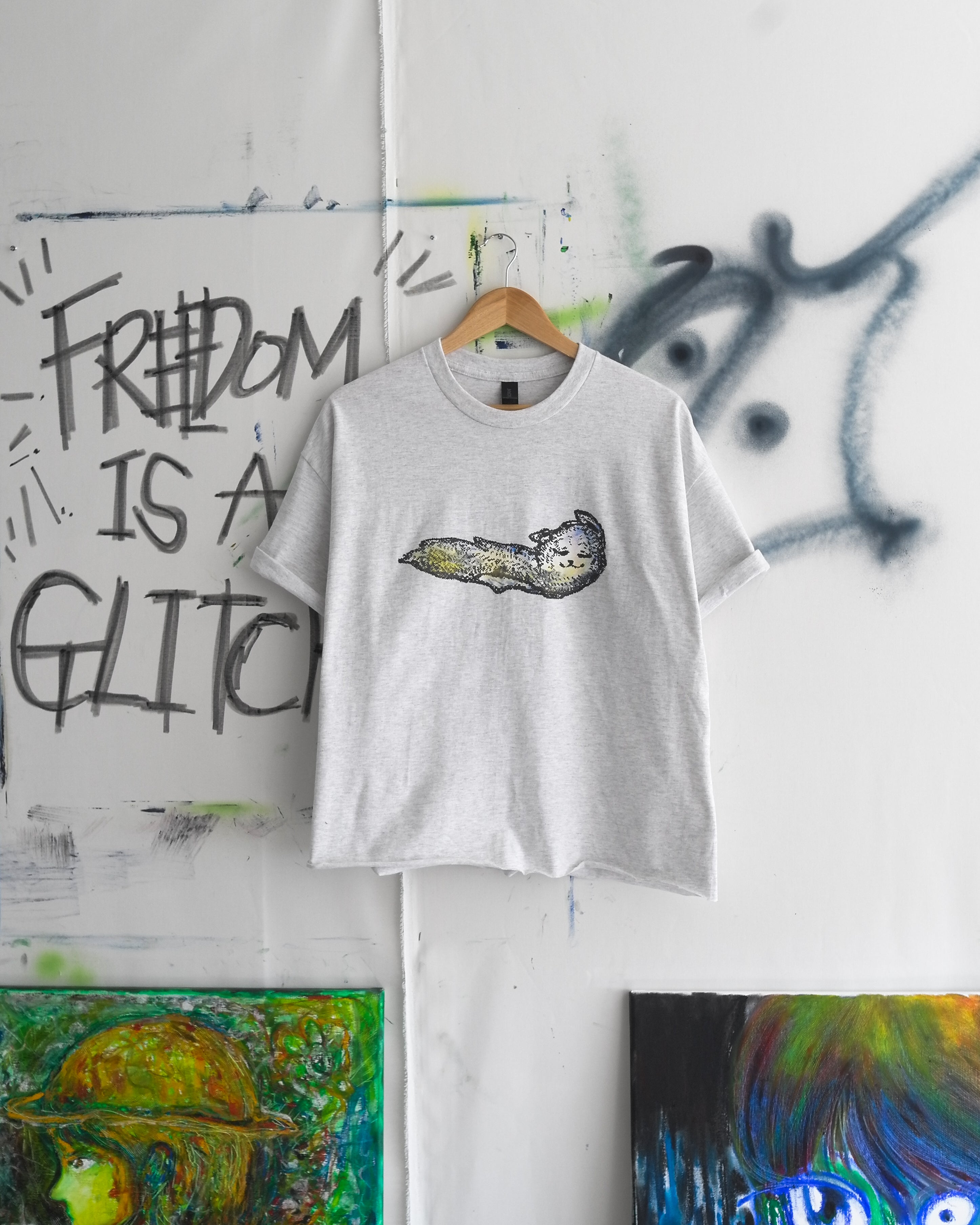 [Goodnight, puff] gray tee